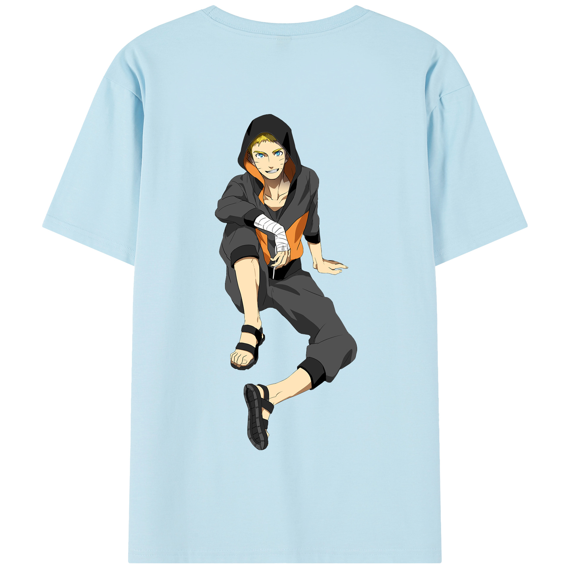 （画像用） NARUTO -ナルト- うずまき ナルト Uzumaki Naruto 綿100％半袖Tシャツ（背面プリント）